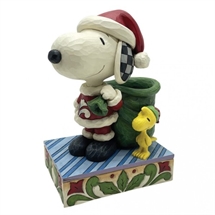 Peanuts - Snoopy Santa & Elf Woodstock 